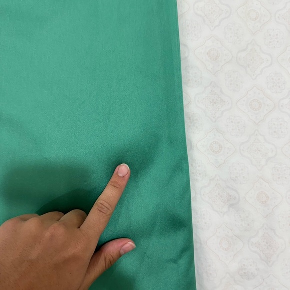 Abercrombie & Fitch Sculpting Stretch Satin Midi Dress Teal Green - Picture 13 of 14